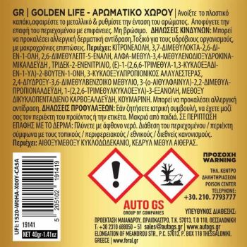 Αρωματικό Αυτοκινήτου Κονσέρβα Feral Με Άρωμα Golden Life 40gr