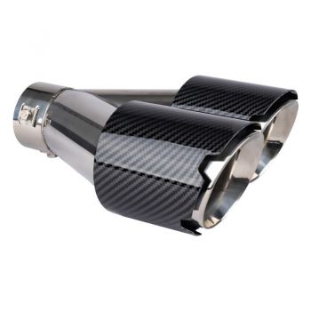 ΑΚΡΟ (ΜΠΟΥΚΑ) ΕΞΑΤΜΙΣΗΣ ΔΙΠΛΗ ΑΠΟΛΗΞΗ MT-029C RIGHT AKR ΧΡΩΜΙΟ/CARBON Φ32-52 245x(89χ2)mm AMIO - 1 τεμ.