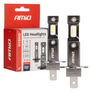 ΛΑΜΠΕΣ LED H1 12V 60W 6.000K 5.600lm +400% CAN-BUS HYBRID SERIES AMIO - 2 τεμ.