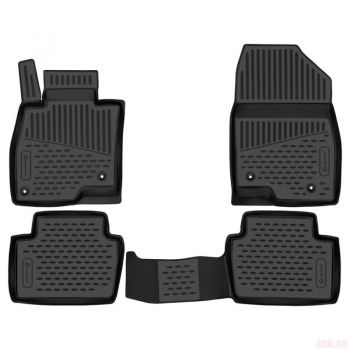 ΠΑΤΑΚΙΑ ΣΕ ΣΚΑΦΗ TPE ΛΑΣΤΙΧΟ ΓΙΑ MAZDA CX-4 (I,IR) 2016+ ΣΕ ΜΑΥΡΟ ΧΡΩΜΑ NOVLINE - 4 ΤΕΜ