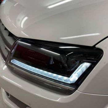 Μπροστινά Φανάρια Set Για Vw Amarok 2010+ DRL Full Led Halogen Version Μαύρα LEDHL107-BK RHD (Δεξιοτίμονα) Osram Ledriving