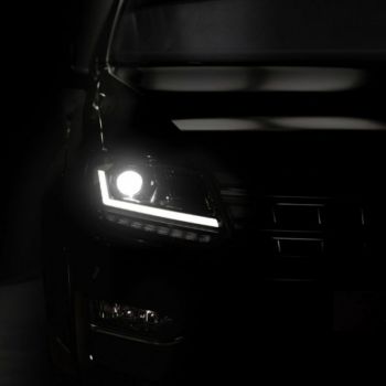 Μπροστινά Φανάρια Set Για Vw Amarok 2010+ DRL Full Led Halogen Version Μαύρα LEDHL107-BK RHD (Δεξιοτίμονα) Osram Ledriving