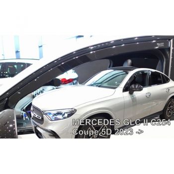 ΑΝΕΜΟΘΡΑΥΣΤΕΣ ΓΙΑ MERCEDES GLC COUPE II C254 5D 2023+ ΣΕΤ ΑΥΤΟΚΙΝΗΤΟΥ ΑΠΟ ΕΥΚΑΜΠΤΟ ΦΙΜΕ ΠΛΑΣΤΙΚΟ HEKO - 4 ΤΕΜ