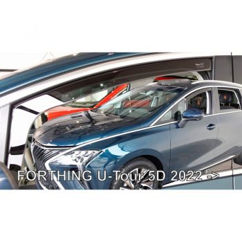 ΑΝΕΜΟΘΡΑΥΣΤΕΣ ΓΙΑ FORTHING U-TOUR 5D 2022+ ΣΕΤ ΑΥΤΟΚΙΝΗΤΟΥ ΑΠΟ ΕΥΚΑΜΠΤΟ ΦΙΜΕ ΠΛΑΣΤΙΚΟ HEKO - 4 ΤΕΜ.