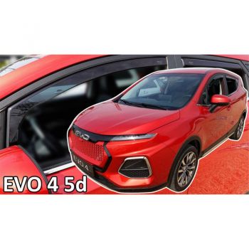 ΑΝΕΜΟΘΡΑΥΣΤΕΣ ΓΙΑ EVO 4 5D 2020+ ΣΕΤ ΑΥΤΟΚΙΝΗΤΟΥ ΑΠΟ ΕΥΚΑΜΠΤΟ ΦΙΜΕ ΠΛΑΣΤΙΚΟ HEKO - 4 ΤΕΜ.