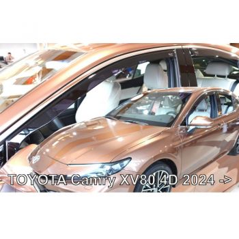 ΑΝΕΜΟΘΡΑΥΣΤΕΣ ΓΙΑ TOYOTA CAMRY XV80 4D SEDAN 2024+ ΣΕΤ ΑΥΤΟΚΙΝΗΤΟΥ ΑΠΟ ΕΥΚΑΜΠΤΟ ΦΙΜΕ ΠΛΑΣΤΙΚΟ HEKO - 4 ΤΕΜ.