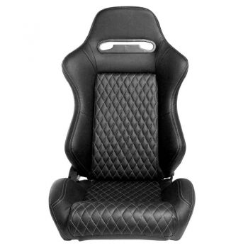 ΚΑΘΙΣΜΑ ΑΓΩΝΙΣΤΙΚΟ ΔΕΡΜΑΤΙΝΗ LUXURY - ΜΑΥΡΟ