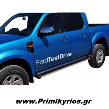Σκαλοπάτια Αλουμινίου Ford Ranger 2007+ με Γυαλιστερή Ανοδίωση