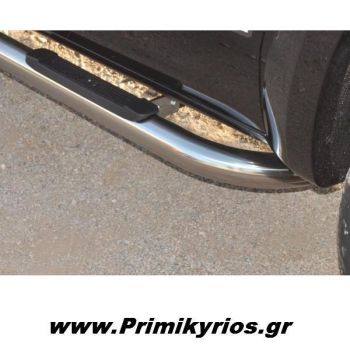 Σκαλοπάτια Γυριστά από Ανοξείδωτη Σωλήνα Φ76 MAZDA BT50 2007+