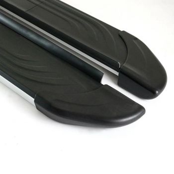 Πλαινά Σκαλοπάτια APA (Silver-203cm) 2 Τεμάχια Αλουμινίου Χωρίς Βάσεις