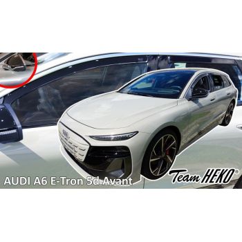 Heko - Ανεμοθράυστες για Audi A6 E-Tron 5 Doors Avant (έκδοση με καθρέπτες) 2024+ Σετ Αυτοκινήτου Απο Εύκαμπτο Φιμέ Πλαστικό - 4 τεμ. (ΑΝΕΜ.SET10298)