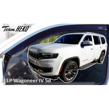Heko - Ανεμοθραύστες για Jeep Wagoneer IV 5 Doors 2021-2025 Ζευγάρι Απο Εύκαμπτο Φιμέ Πλαστικό - 2 τεμ. (ΑΝΕΜ.19139)
