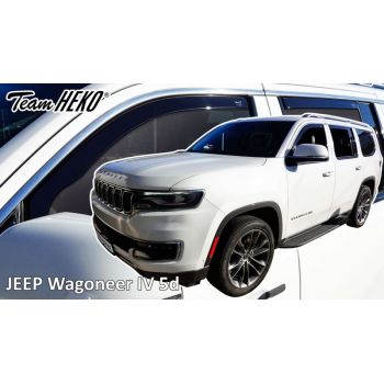 Heko - Ανεμοθράυστες για Jeep Wagoneer IV 5 Doors 21-25 Σετ Αυτοκινήτου Απο Εύκαμπτο Φιμέ Πλαστικό - 4 τεμ. (ΑΝΕΜ.SET19140)
