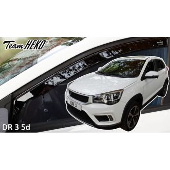 Heko - Ανεμοθραύστες για Dr 3 5 Doors 2018-2022 Ζευγάρι Απο Εύκαμπτο Φιμέ Πλαστικό - 2 τεμ. (ΑΝΕΜ.29135)