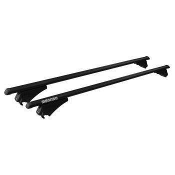 MENABO ΜΠΑΡΕΣ ΟΡΟΦΗΣ ΑΛΟΥΜΙΝΙΟΥ TIGER BLACK 118.5 cm ΣΕ ΜΑΥΡΟ ΧΡΩΜΑ ΓΙΑ Skoda Kodiaq 5 doors 2024> ΜΕ FLUSH ή RAISED RAILS - 2 ΤΕΜ. (8590/MB)