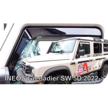 Heko - Ανεμοθραύστες Παραθύρων Για Ineos Grenadier Station Wagon 2022 > 5πορτο υλικό Acrylic Χρώμα Φιμέ - 2 τεμ. (ΑΝΕΜ.10702)