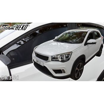 Heko - Ανεμοθραύστες Παραθύρων Για DR 3 2018 > 2022 5πορτο υλικό Acrylic Χρώμα Φιμέ - 4 τεμ. (ΑΝΕΜ.SET29136)