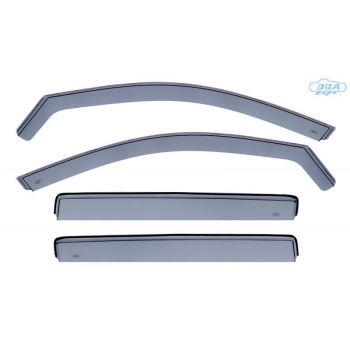 DGA - Ανεμοθραύστες Εμπρός & Πίσω Παραθύρων τύπου Φιμέ για Nissan Qashqai (J12) 2021> 5πορτο υλικό Plexiglass - 4 τεμ. (DGA17050FR)
