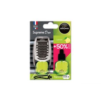 Amio – Αρωματικό Αεραγωγού Aroma Supreme Duo Lemon +50% για Φρεσκάδα & Καθημερινή Χρήση – 1 Τεμ. (A92252/AM)