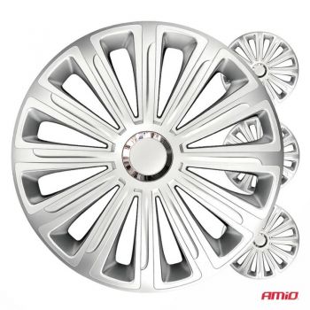 Amio – Τάσια Τροχών 14" Trend RC Ασημί για Αναβάθμιση Εμφάνισης & Καθημερινή Χρήση – Σετ 4 Τεμ. (6896/AM)