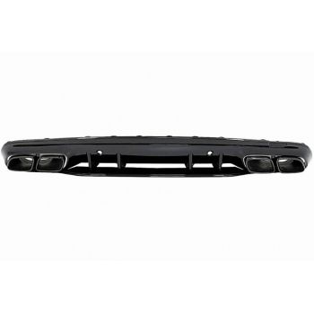 Diffuser Πίσω Προφυλακτήρα Για Mercedes-Benz C-Class W205 14-20 Sedan Amg 63 Look Με Μαύρες Μπούκες