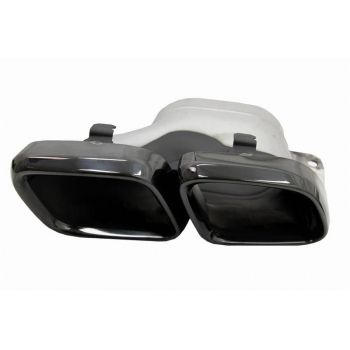 Diffuser Πίσω Προφυλακτήρα Για Mercedes-Benz C-Class W205 14-20 Sedan Amg 63 Look Με Μαύρες Μπούκες
