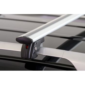MENABO ΜΠΑΡΕΣ ΟΡΟΦΗΣ ΑΛΟΥΜΙΝΙΟΥ JACKSON XL SILVER 135 cm ΣΕ ΑΣΗΜΙ ΧΡΩΜΑ ΓΙΑ Honda HR-V III / Vezel / XR-V (RU) 5 doors 2021> ΜΕ RAISED RAILS (Παράλληλες Μπάρες με Κενό) - 2 ΤΕΜ. (11290/MB)