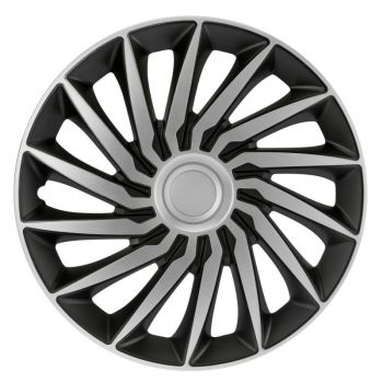 Lampa - Τάσια Tokyo Silver/Black 14'' Tech-One σε Μαύρο/Ασημί Χρώμα για Σιδερένιες Ζάντες Αυτοκινήτου από ABS - Σετ 4 Τεμ. (L3146.1)