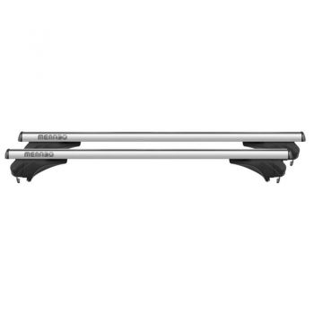 MENABO ΜΠΑΡΕΣ ΑΛΟΥΜΙΝΙΟΥ ARIEM 118.5 cm ΣΕ ΑΣΗΜΙ ΧΡΩΜΑ ΓΙΑ BMW X1 (U11) 5 doors 2022> ΜΕ FLUSH ή RAISED RAILS - 2 ΤΕΜ. (14700/MB)