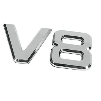 Lampa ΑΥΤΟΚΟΛΛΗΤΟ ΜΕΤΑΛΛΙΚΟ 3D ΣΗΜΑ V8