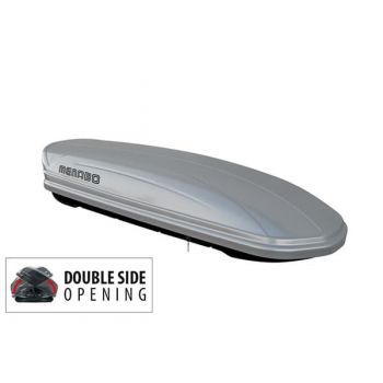 ΜΠΑΓΚΑΖΙΕΡΑ ΟΡΟΦΗΣ MENABO MANIA 580 DUO (ΑΣΗΜΙ/ΓΥΑΛΙΣΤΕΡΗ - 225X89X37) & ΠΡΟΑΙΡΕΤΙΚΟΣ ΣΥΝΔΕΣΜΟΣ