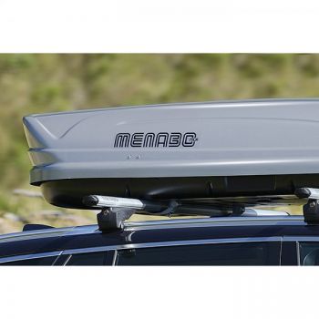 ΜΠΑΓΚΑΖΙΕΡΑ ΟΡΟΦΗΣ MENABO MANIA 460 (ΑΣΗΜΙ/ΓΥΑΛΙΣΤΕΡΗ - 195X79X36) & ΠΡΟΑΙΡΕΤΙΚΟΣ ΣΥΝΔΕΣΜΟΣ
