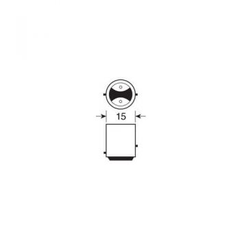 P21W 12V 21W BA15s Διπολικό BLU-XENON 2τεμ.