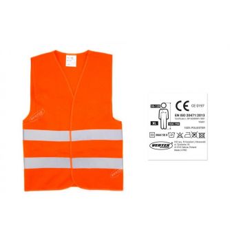 ΓΙΛΕΚΟ ΦΩΣΦΟΡΙΖΕ SV-02 - XL (ΠΟΡΤΟΚΑΛΙ/ΠΟΛΥΕΣΤΕΡΑΣ 120 gr/m ΜΕ VELCRO)