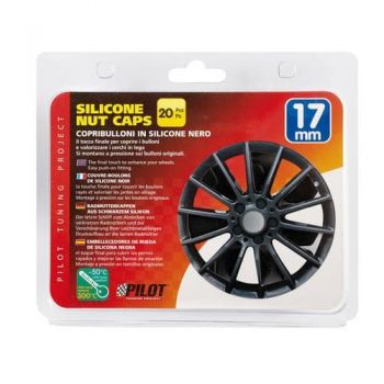 ΚΑΠΑΚΙΑ ΣΙΛΙΚΟΝΗΣ ΓΙΑ ΜΠΟΥΛΟΝΙΑ 21mm Μαύρα 20τεμ.