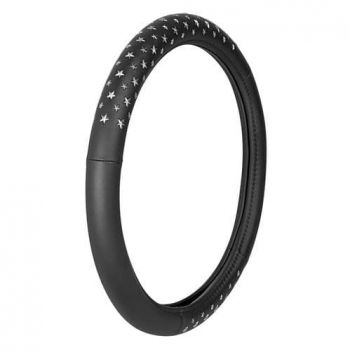 ΚΑΛΥΜΜΑ ΤΙΜΟΝΙΟΥ ICON 37/39cm (Μ) - ΜΑΥΡΟ/ΑΣΗΜΙ ΔΕΡΜΑΤΙΝΗ