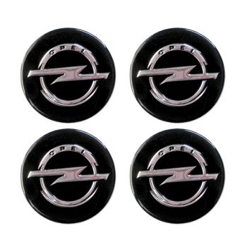 ΑΥΤΟΚΟΛΛΗΤΑ ΖΑΝΤΩΝ OPEL  6cm ΜΑΥΡΟ/ΧΡΩΜΙΟ (ΟΛΟΓΡΑΦΟΣ) ΜΕΤΑΛΛΙΚΑ 4ΤΕΜ.