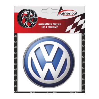 ΑΥΤΟΚΟΛΛΗΤΑ ΖΑΝΤΩΝ VW 10cm ΜΠΛΕ ΣΜΑΛΤΟΥ 4ΤΕΜ.
