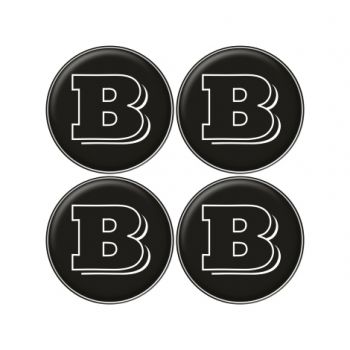 ΑΥΤΟΚΟΛΛΗΤΑ ΖΑΝΤΩΝ BRABUS 6cm ΜΑΥΡΑ ΣΜΑΛΤΟΥ 4ΤΕΜ.