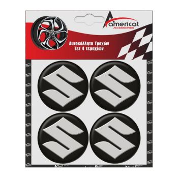 ΑΥΤΟΚΟΛΛΗΤΑ ΖΑΝΤΩΝ SUZUKI 6cm ΜΑΥΡΑ ΣΜΑΛΤΟΥ 4ΤΕΜ.