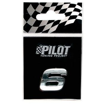 ΑΥΤΟΚΟΛΛΗΤΟ ΕΞΙ ΑΡΙΘΜΟΣ 3D TYPE-1 (6) 18mm