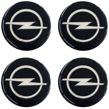 OPEL ΑΥΤΟΚΟΛΛΗΤΑ ΣΗΜΑΤΑ ΖΑΝΤΩΝ 5 cm ΜΑΥΡΟ/ΧΡΩΜΙΟ ΜΕ ΕΠΙΚΑΛΥΨΗ ΣΜΑΛΤΟΥ  - 4 ΤΕΜ.