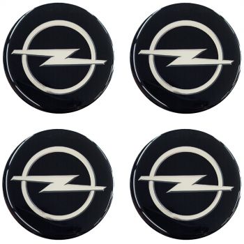 OPEL ΑΥΤΟΚΟΛΛΗΤΑ ΣΗΜΑΤΑ ΖΑΝΤΩΝ 5 cm ΜΑΥΡΟ/ΧΡΩΜΙΟ ΜΕ ΕΠΙΚΑΛΥΨΗ ΣΜΑΛΤΟΥ  - 4 ΤΕΜ.