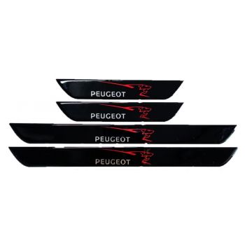 PEUGEOT ΜΑΡΣΠΙΕ ΕΣΩΤΕΡΙΚΑ ΑΥΤΟΚΟΛΛΗΤΑ (45x4cmX2 +25x4cmX2)  ΜΕ ΕΠΙΚΑΛΥΨΗ ΕΠΟΞΕΙΔΙΚΗΣ ΡΥΤΙΝΗΣ 4ΤΕΜ