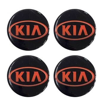 KIA ΑΥΤΟΚΟΛΛΗΤΑ ΣΗΜΑΤΑ ΖΑΝΤΩΝ 6 cm ΜΑΥΡΟ/ΚΟΚΚΙΝΟ ΜΕ ΕΠΙΚΑΛΥΨΗ ΣΜΑΛΤΟΥ  - 4 ΤΕΜ.