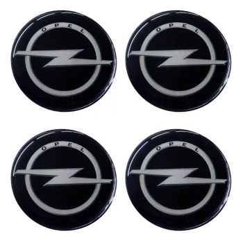 OPEL ΑΥΤΟΚΟΛΛΗΤΑ ΖΑΝΤΩΝ 5,5 cm ΜΑΥΡΟ/ΧΡΩΜΙΟ LOGO ΟΛΟΓΡΑΦΩΣ ΜΕ ΕΠΙΚΑΛΥΨΗ ΣΜΑΛΤΟΥ - 4 ΤΕΜ.
