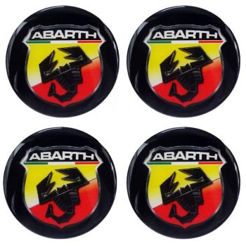 ABARTH ΑΥΤΟΚΟΛΛΗΤΑ ΣΗΜΑΤΑ ΖΑΝΤΩΝ 5 cm ΜΑΥΡΟ ΜΕ ΕΠΙΚΑΛΥΨΗ ΣΜΑΛΤΟΥ  - 4 ΤΕΜ.