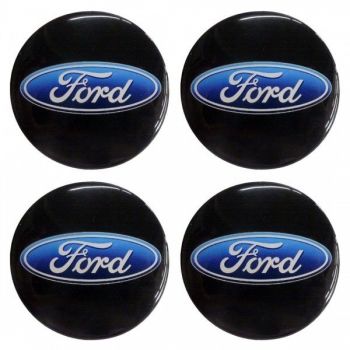 FORD ΑΥΤΟΚΟΛΛΗΤΑ ΖΑΝΤΩΝ 7,2 cm ΜΑΥΡΟ/ΜΠΛΕ/ΛΕΥΚΟ ΜΕ ΕΠΙΚΑΛΥΨΗ ΣΜΑΛΤΟΥ - 4 ΤΕΜ.