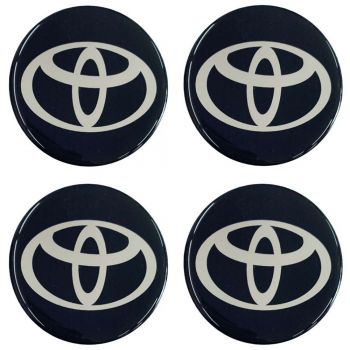 TOYOTA ΑΥΤΟΚΟΛΛΗΤΑ ΖΑΝΤΩΝ 7,2cm ΜΑΥΡΟ/ΧΡΩΜΙΟ ΜΕ ΕΠΙΚΑΛΥΨΗ ΣΜΑΛΤΟΥ - 4 ΤΕΜ.