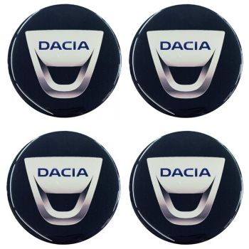 DACIA ΑΥΤΟΚΟΛΛΗΤΑ ΖΑΝΤΩΝ 7,2cm ΜΑΥΡΟ/ΧΡΩΜΙΟ ΜΕ ΕΠΙΚΑΛΥΨΗ ΣΜΑΛΤΟΥ - 4 ΤΕΜ.